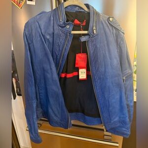 Huge Boss leather LARED MOTO jacket